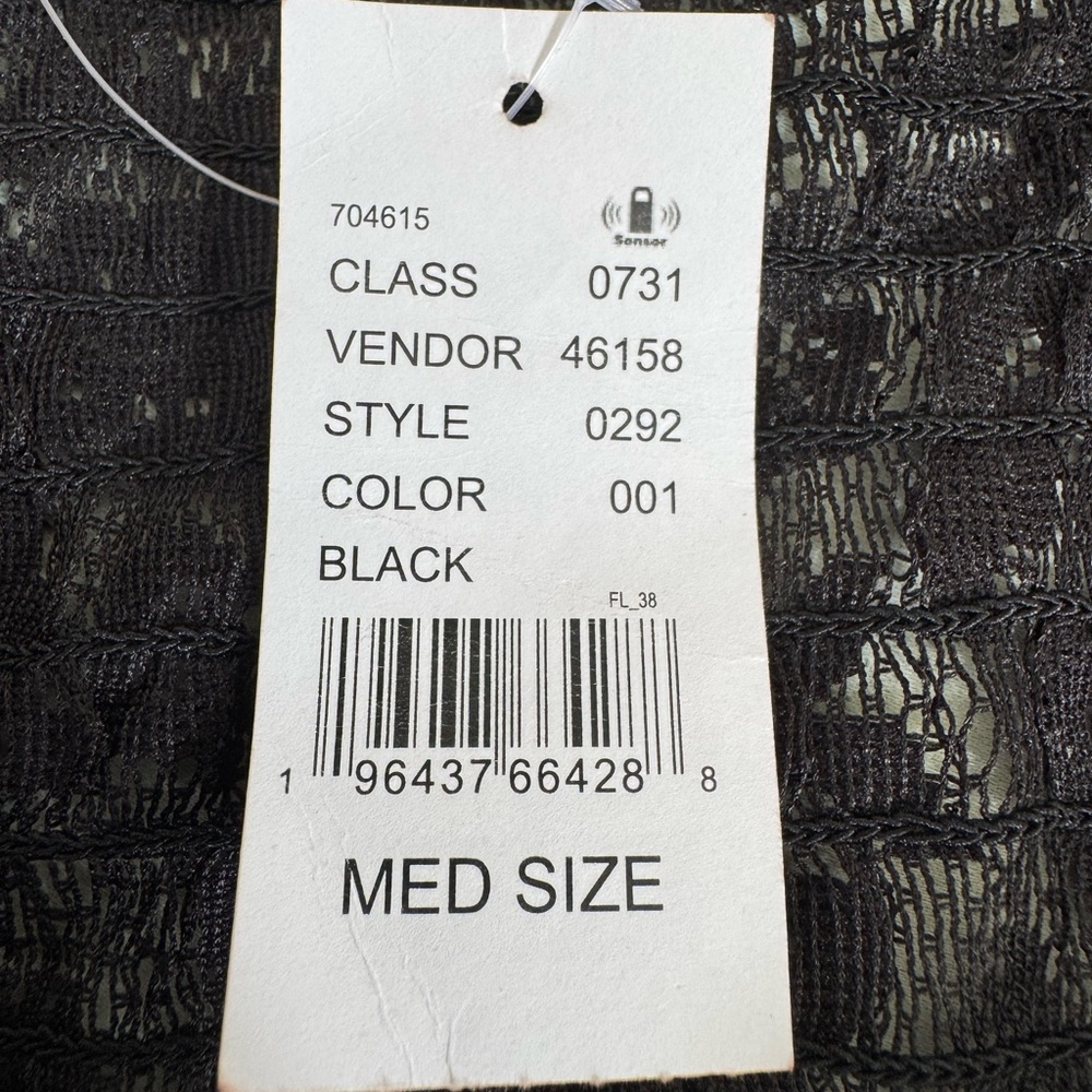 NWT Pacsun Beverly and Beck Black Lace Crop Top, size M square neck Y2K boho - Picture 5 of 16